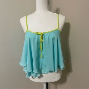 Light blue spaghetti strap top